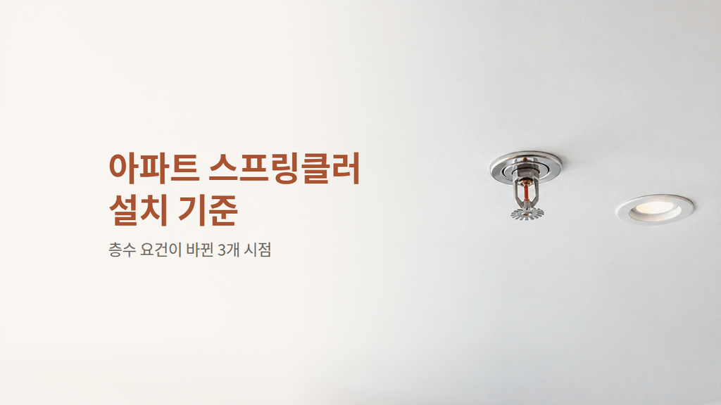 아파트 스프링클러 설치 기준