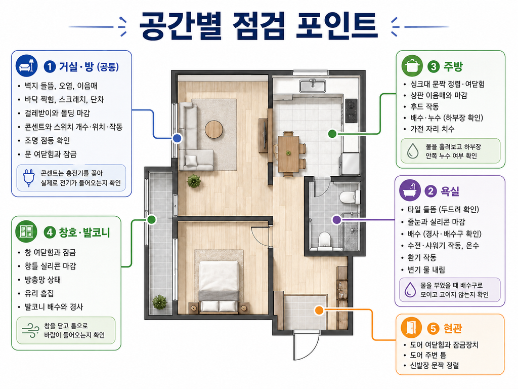공간별 점검 포인트